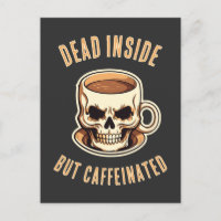 Caneca de Café com Caveira Morta por Dentro, mas C