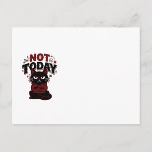 Cartão Postal Caneca de Café Gato Preto Mal-Humorado Engraçado N