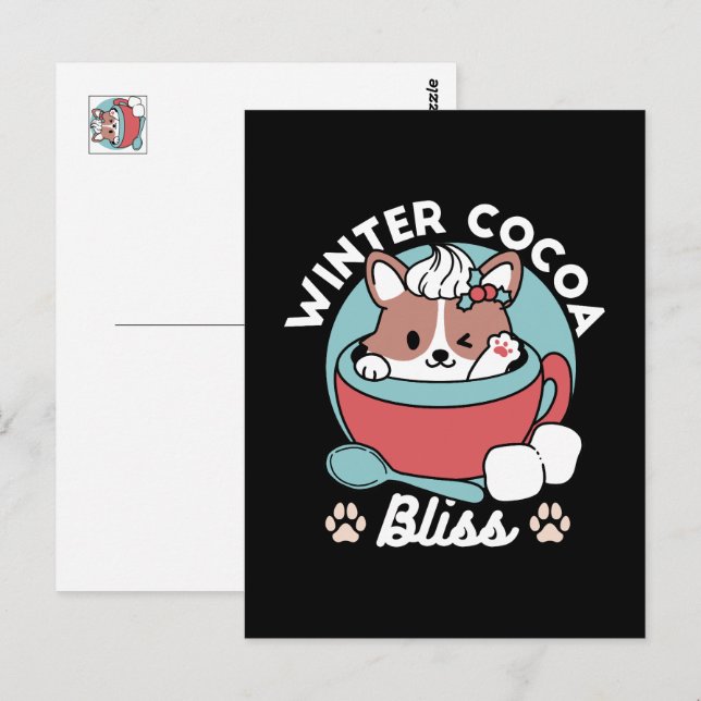 Cartão Postal Caneca Festiva para Víblias de Férias - Coco de in (Frente/Verso)