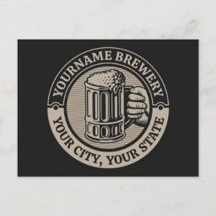 Cartão Postal Caneca Grande Cervejaria Personalizada NOME 