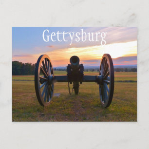 Cartão Postal Canhão ao pôr do sol, Gettysburg NMP