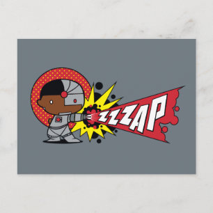 Cartão Postal Canhão Cibernético de Chibi Cyborg