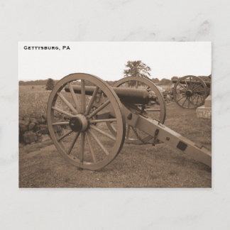 Cartão Postal Canhão da Guerra Civil, Gettysburg, PA