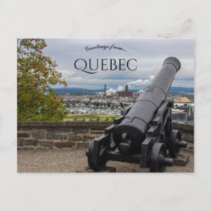 Cartão Postal Canhão em Quebec Canadá