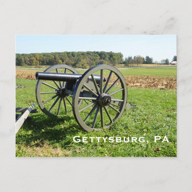 Cartão Postal Canhão no campo de batalha de Gettysburg (Frente)