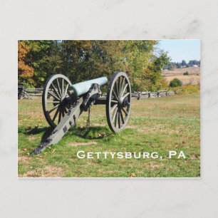 Cartão Postal Canhão no campo de batalha de Gettysburg