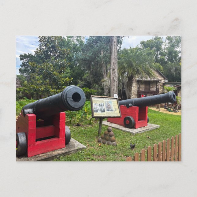 Cartão Postal Canhões da U.S.S. Constitution  (Frente)