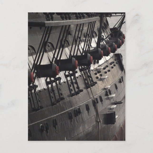 Cartão Postal Canhões de estibordo da Constituição dos EUA (Frente)