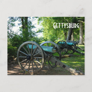 Cartão Postal Canhões do Parque Militar Nacional de Gettysburg