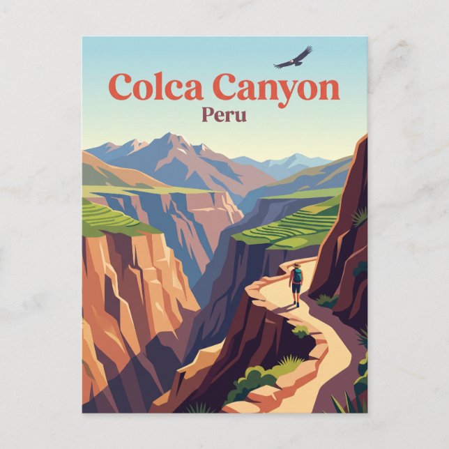 Cartão Postal Cânion Colca Peru (Frente)