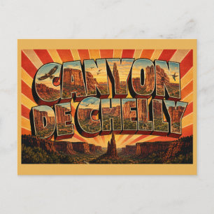 Cartão Postal Cânion de Chelly Arizona Arenito Canyon Arte