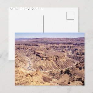 Cartão Postal Cânion do Rio Fish no sul da Namíbia, África