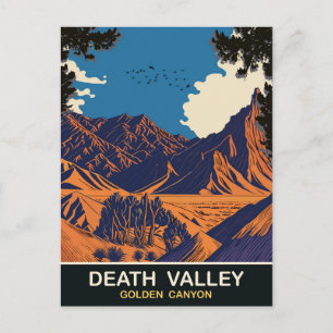 Cartão Postal Cânion Golden, Vale da Morte CA, Viagem