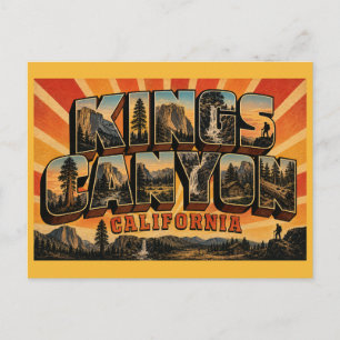 Cartão Postal Cânion Kings Califórnia Parque Nacional Deep Canyo
