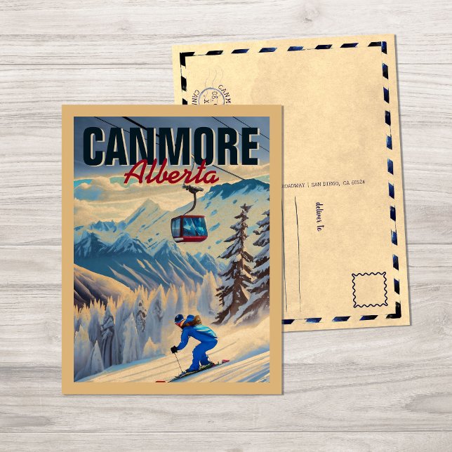 Cartão Postal Canmore Alberta Mountain Canada 1950 (Criador carregado)
