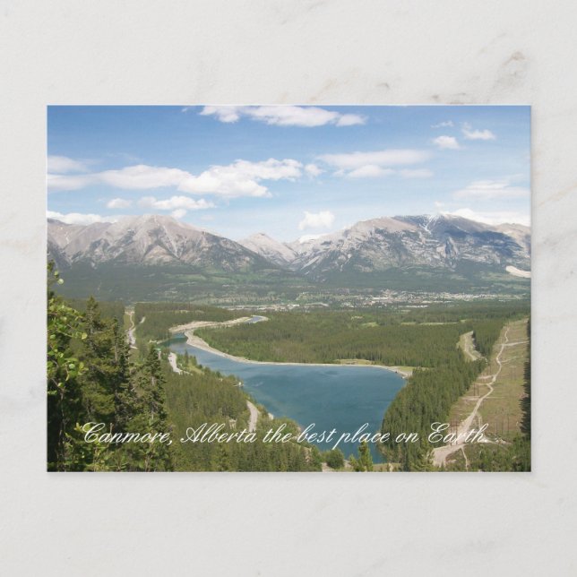 Cartão Postal Canmore, Alberta, o melhor lugar na Ea... (Frente)