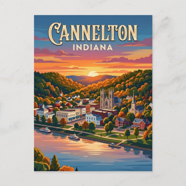 Cartão Postal Cannelton EUA (Frente)