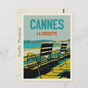 Cartão Postal Cannes Cote d'Azur France, vista de Croisette