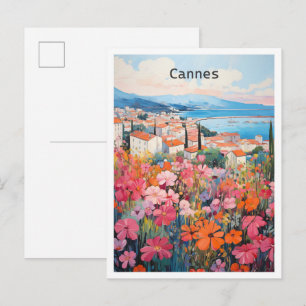 Cartão Postal Cannes França Viagem Estética