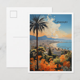 Cartão Postal Cannes França Viagem Estética