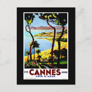 Cartão Postal Cannes, Viagens vintage da França
