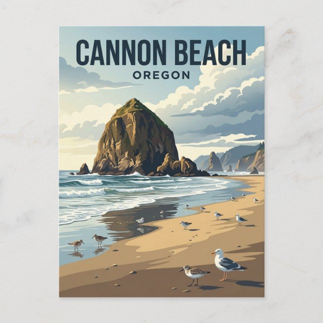 Cartão Postal Cannon Beach Oregon (Frente)