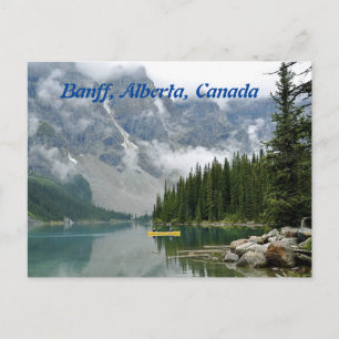 Cartão Postal Canoa amarela, Banff, Alberta, Canadá
