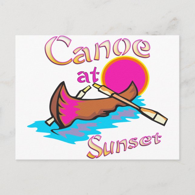 Cartão Postal Canoa de acampamento (Frente)