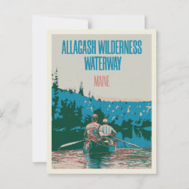 Cartão Postal Canoagem em Allagash Wilderness Waterway