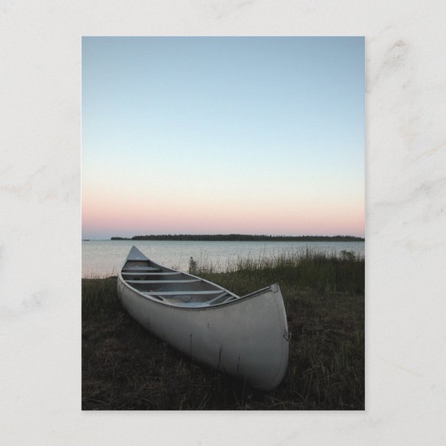 Cartão Postal Canoagem em Praia (Frente)