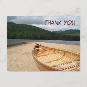 Cartão Postal Canoagem na borda da água Obrigado Cartão-postal