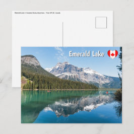 Cartão Postal Canoagem no famoso lago Emerald - Yoho NP, Canadá