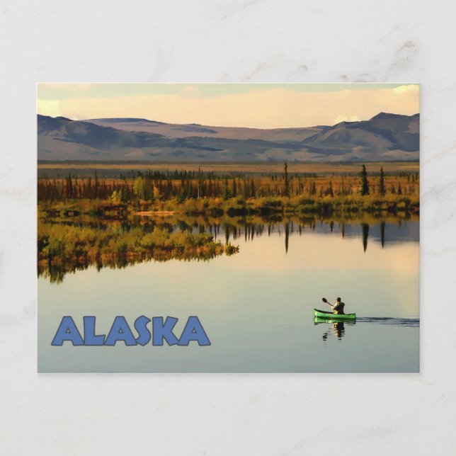 Cartão Postal Canoe Alaska (Frente)