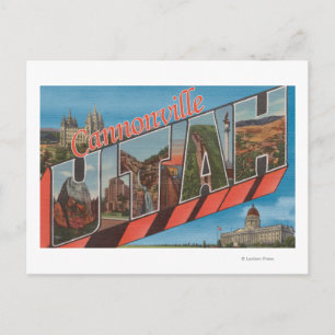 Cartão Postal Canonville, Utah - Cenas com Letras Grandes