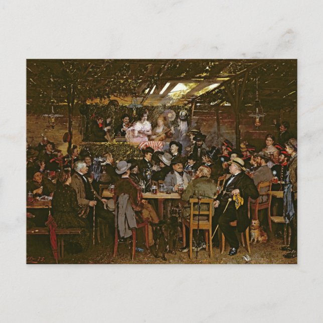 Cartão Postal Cantando em uma multidão cativa (Frente)