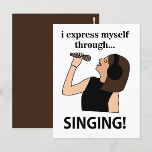 Cartão Postal Cantando Eu Me Expresso Através do Canto