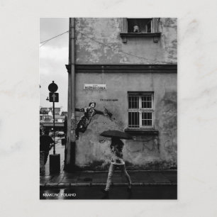 Cartão Postal Cantando no Cartão-Postal da Chuva, com Texto da 