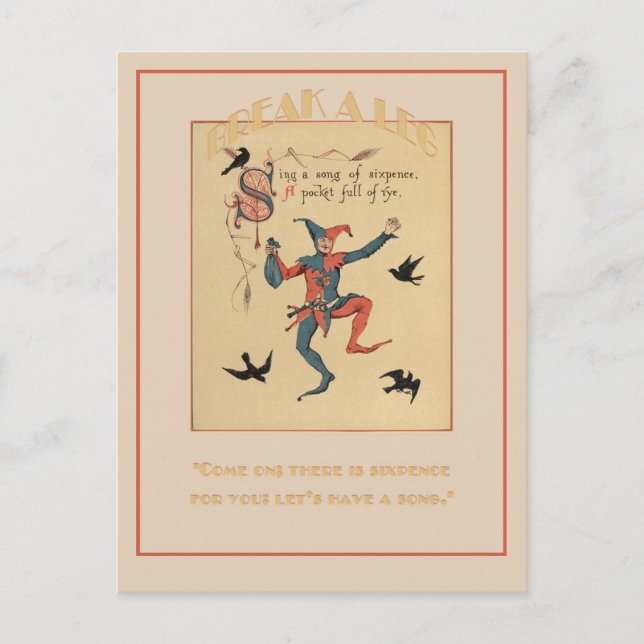 Cartão Postal Cante uma canção do Sexto e Boa Sorte (Frente)