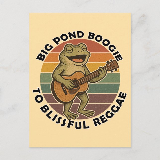 Cartão Postal canto de sapo engraçado (Frente)