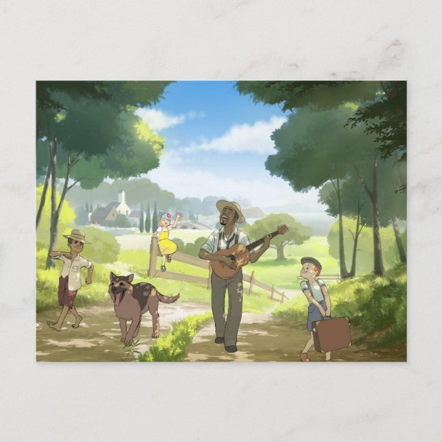 Cartão Postal Cantor de Blues sai da cidade (Frente)