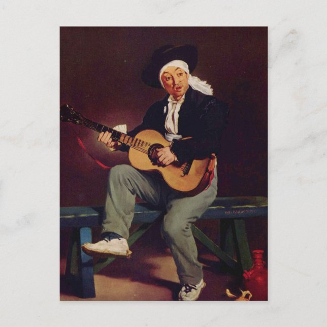 Cartão Postal Cantor espanhol - Edouard Manet (Frente)