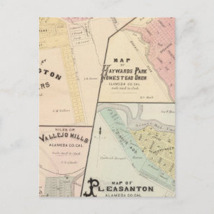 Cartão Postal Cantos Lavam, Haywards Park, Niles, Pleasanton