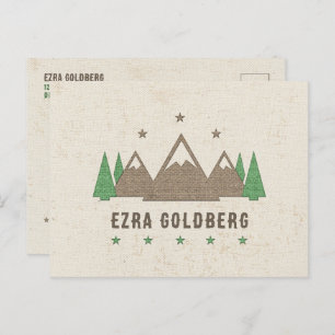 Cartão Postal Canvas Tent Camping Bar Mitzvah Obrigado