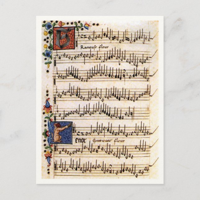 Cartão Postal Canzoniere para três e quatro vozes (Frente)