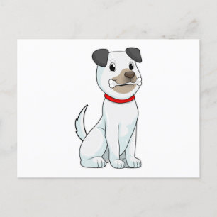 Cartão Postal Cão com Osso