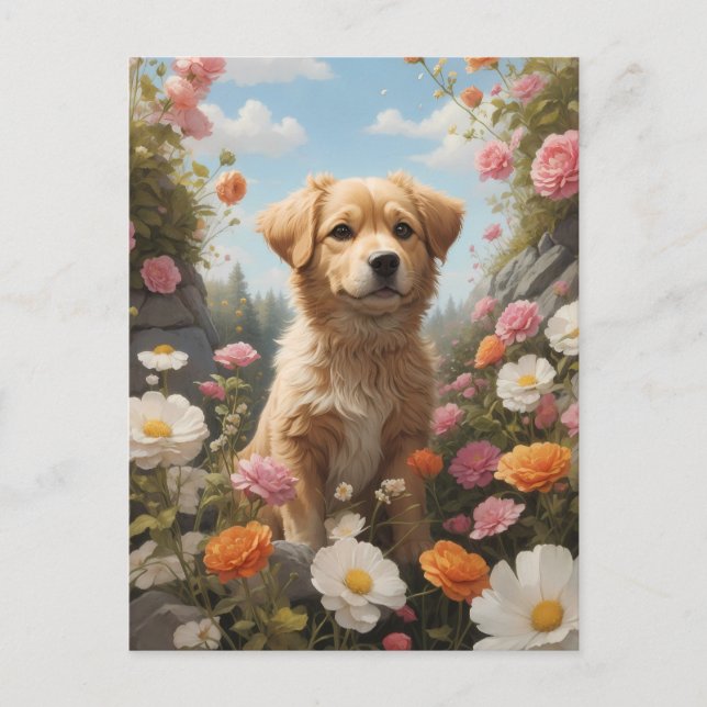 Cartão Postal cão cortado (Frente)