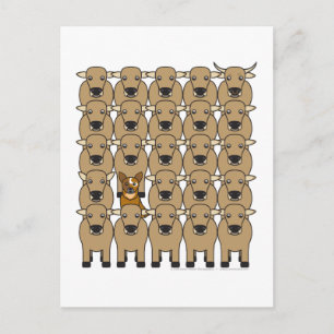 Cartão Postal Cão de Bovinos Australiano na Peste