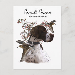 Cartão Postal Cão de caça, caça à galinhola