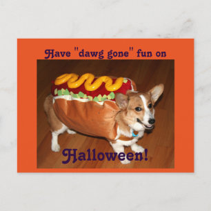 Cartão Postal Cão de Halloween