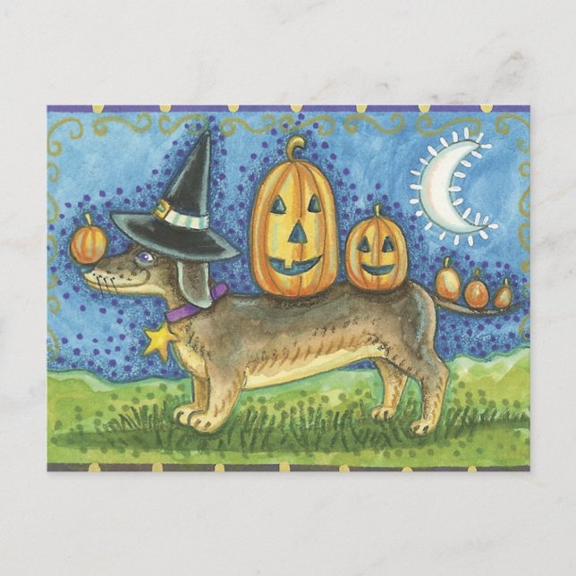 Cartão Postal Cão de Halloween (Frente)